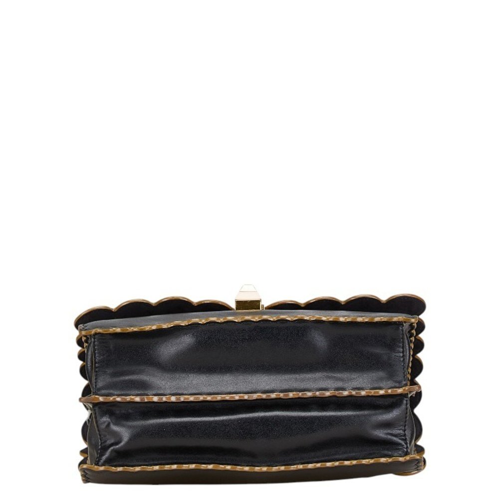 FENDI Black Leather Shoulder Bag - Picture 3 of 7